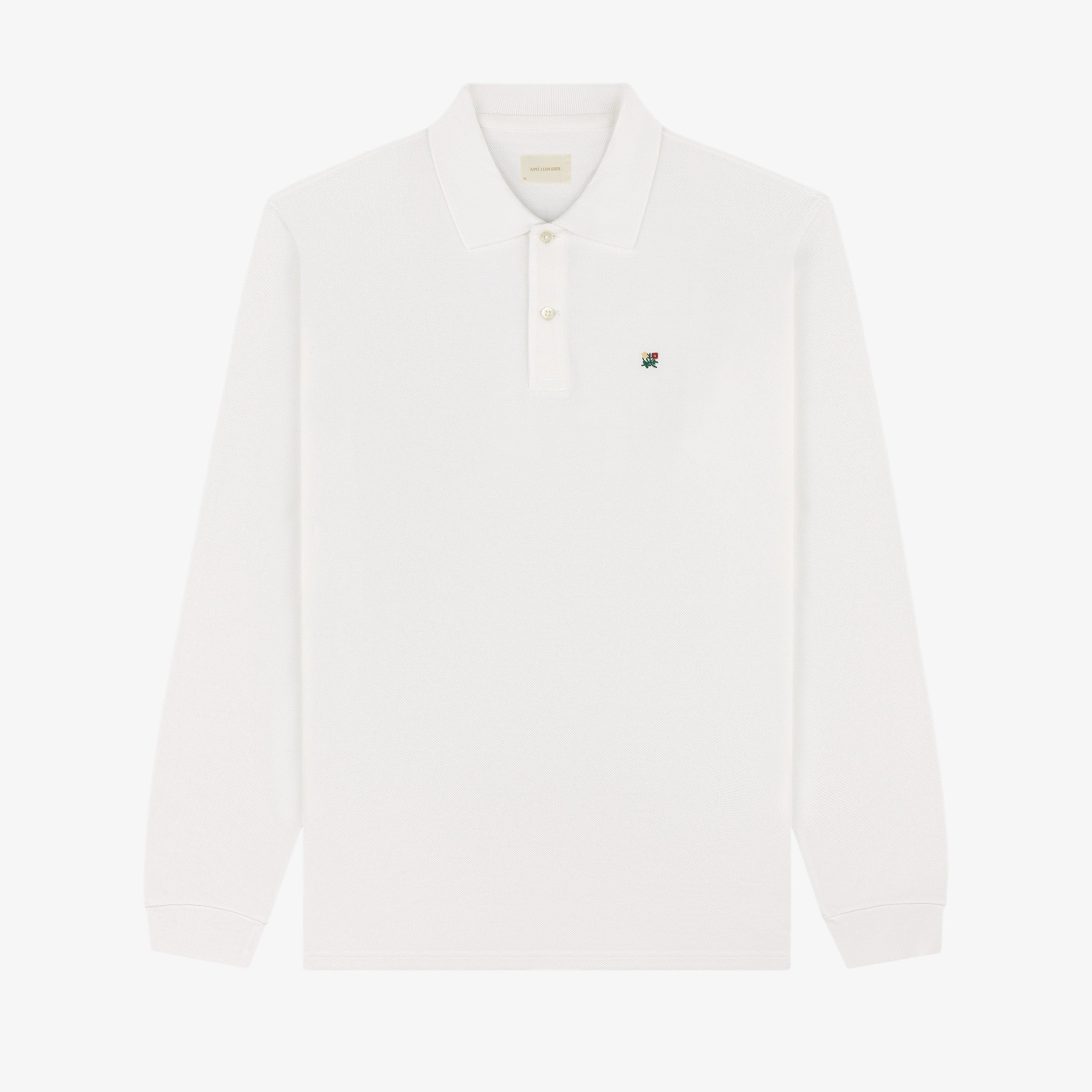 Long-Sleeve Crest   Piqué Polo