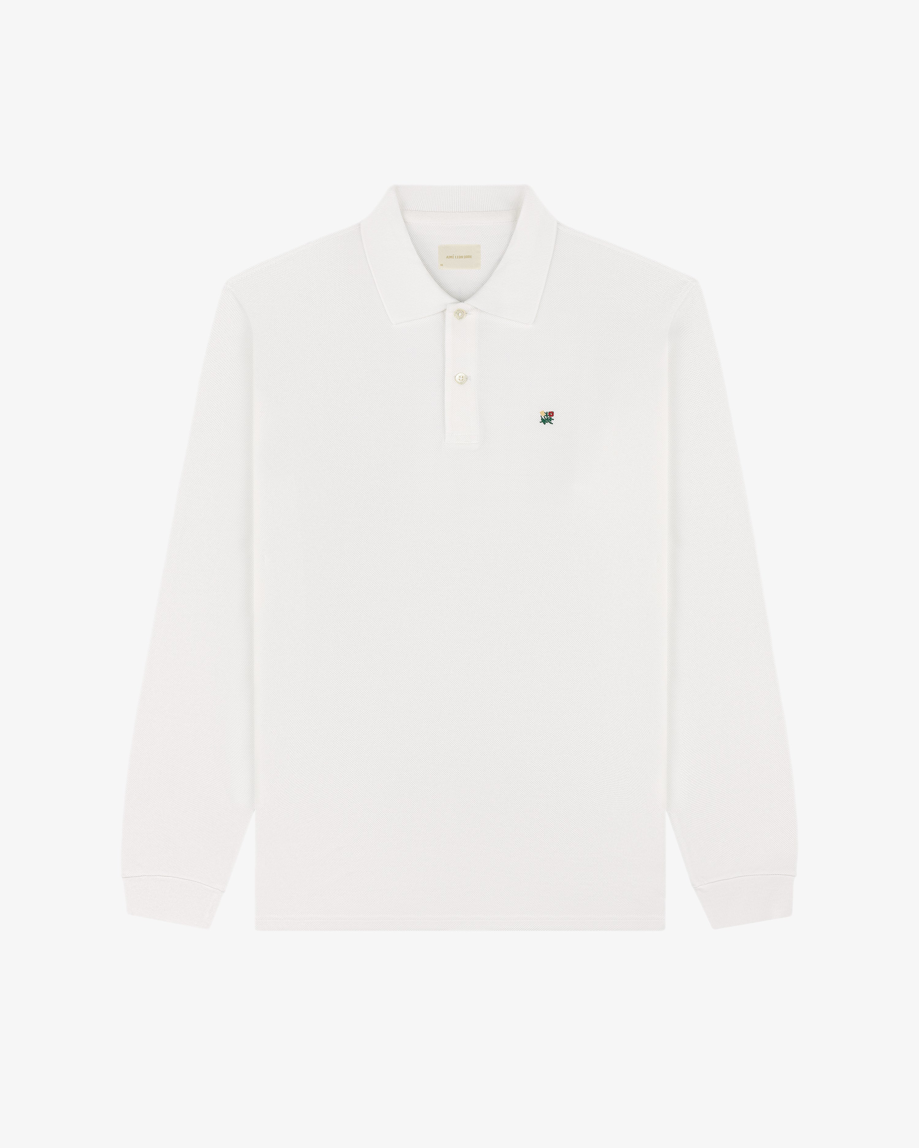 Long-Sleeve Crest   Piqué Polo 2