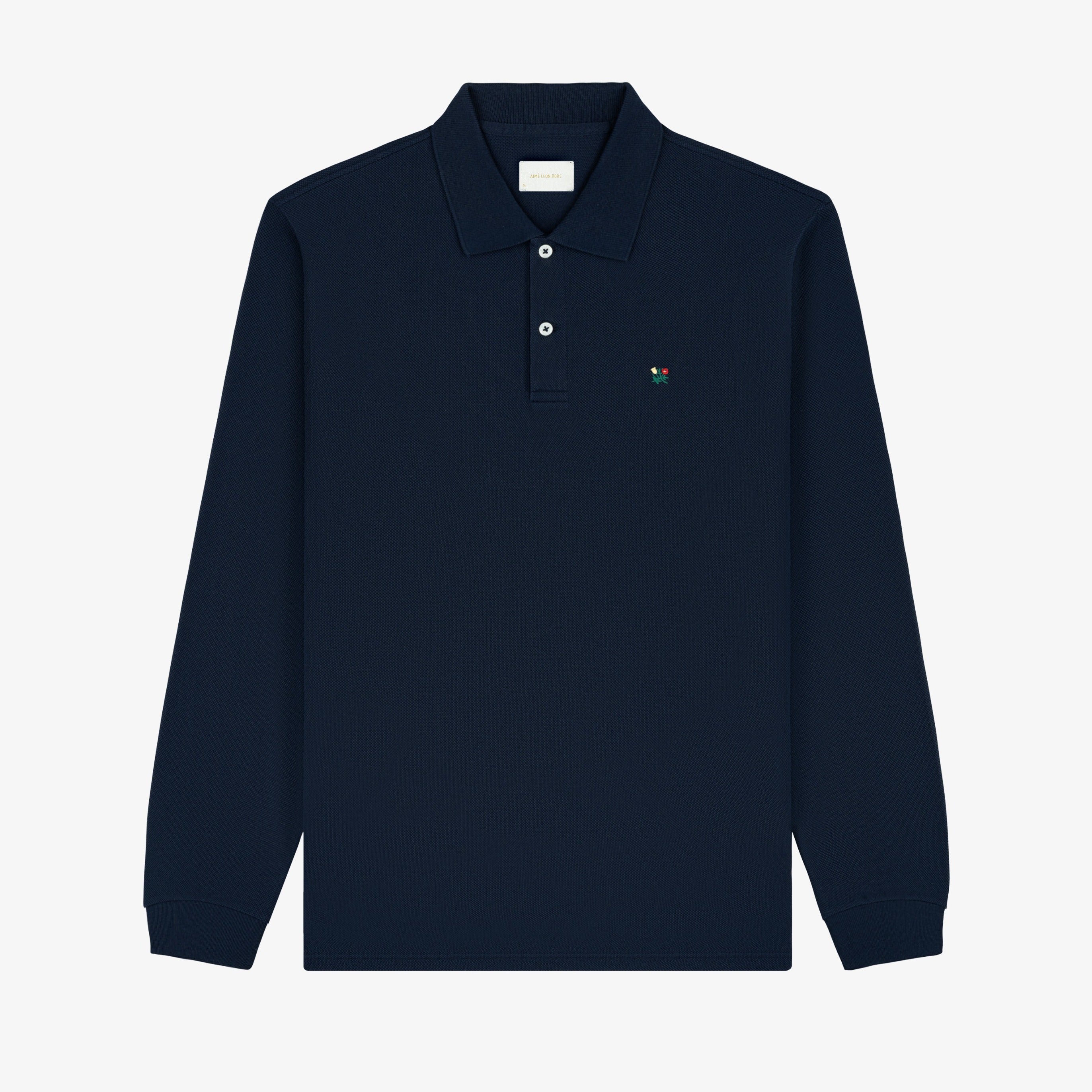 Long-Sleeve Crest   Piqué Polo