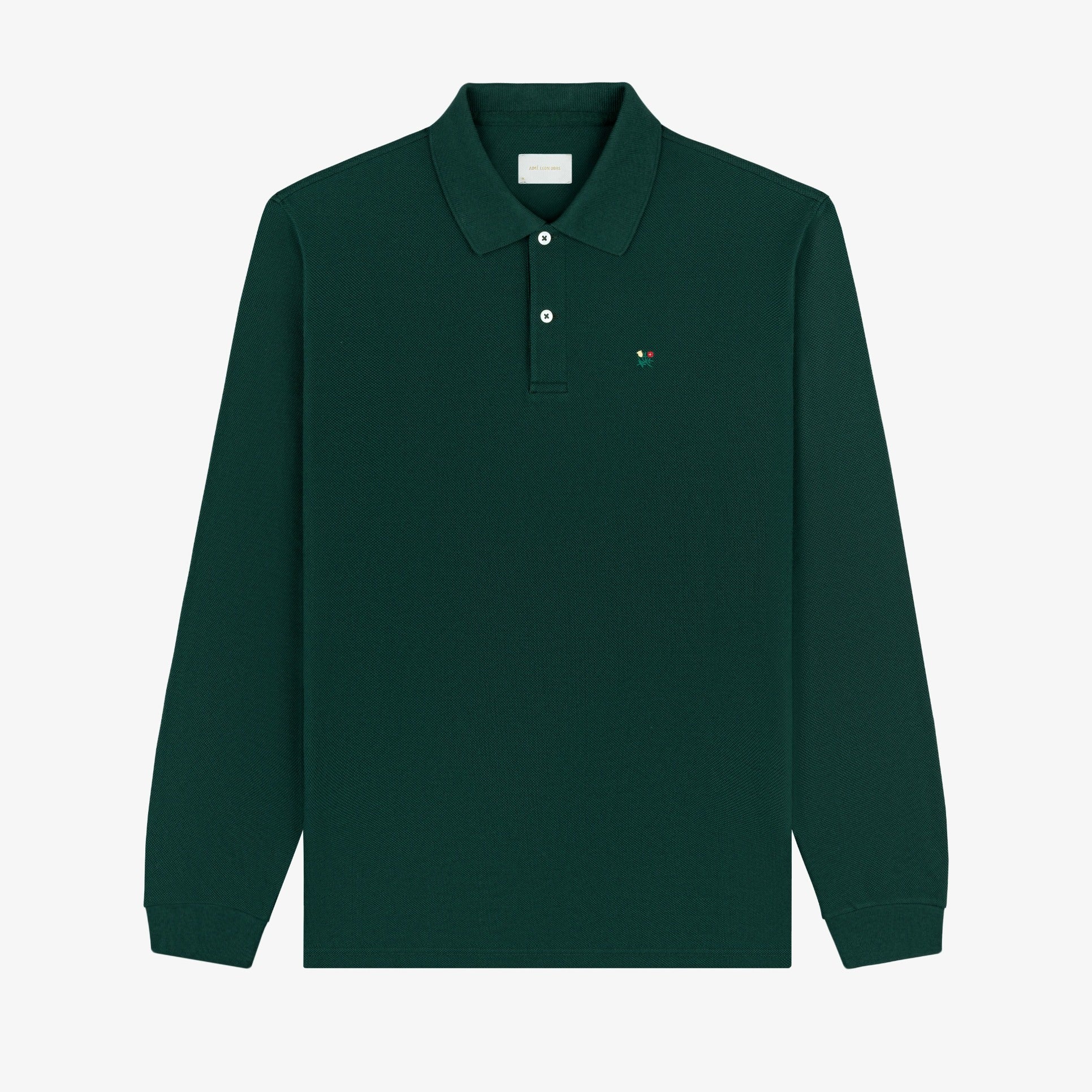 Long-Sleeve Crest   Piqué Polo