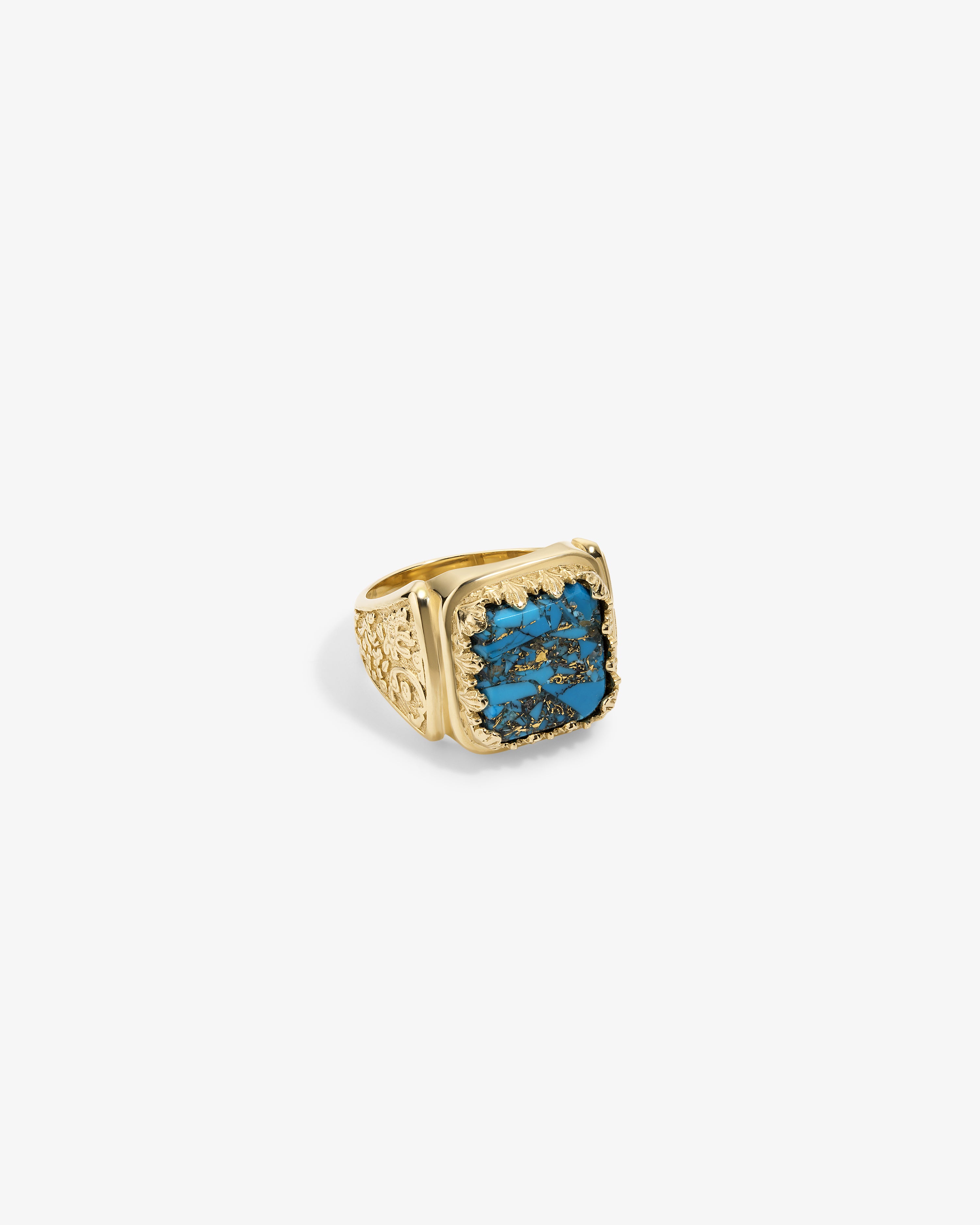 14Kt Gold Turquoise Inlay Ring 2