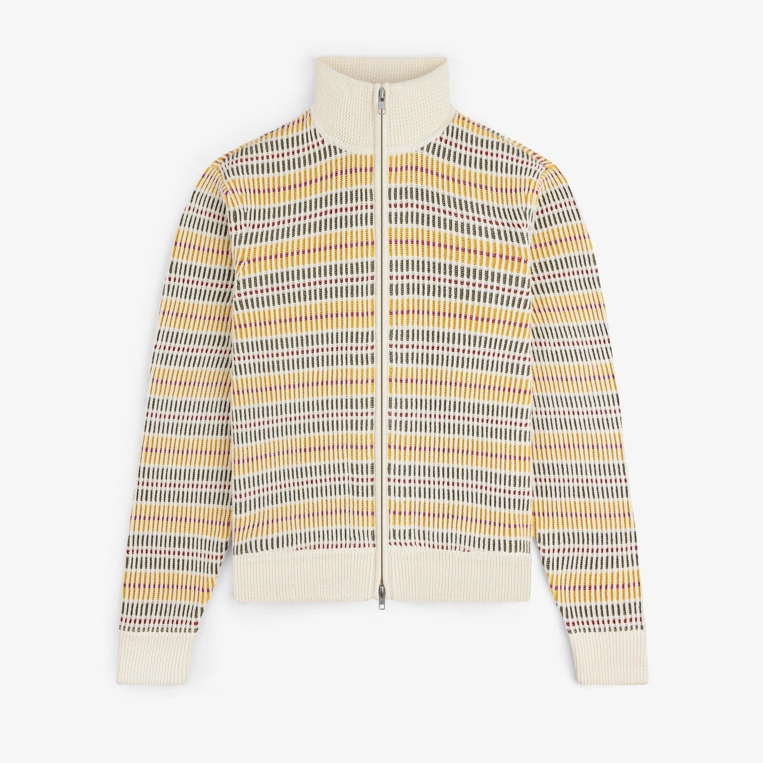 Multi Color Knit Track Sweater