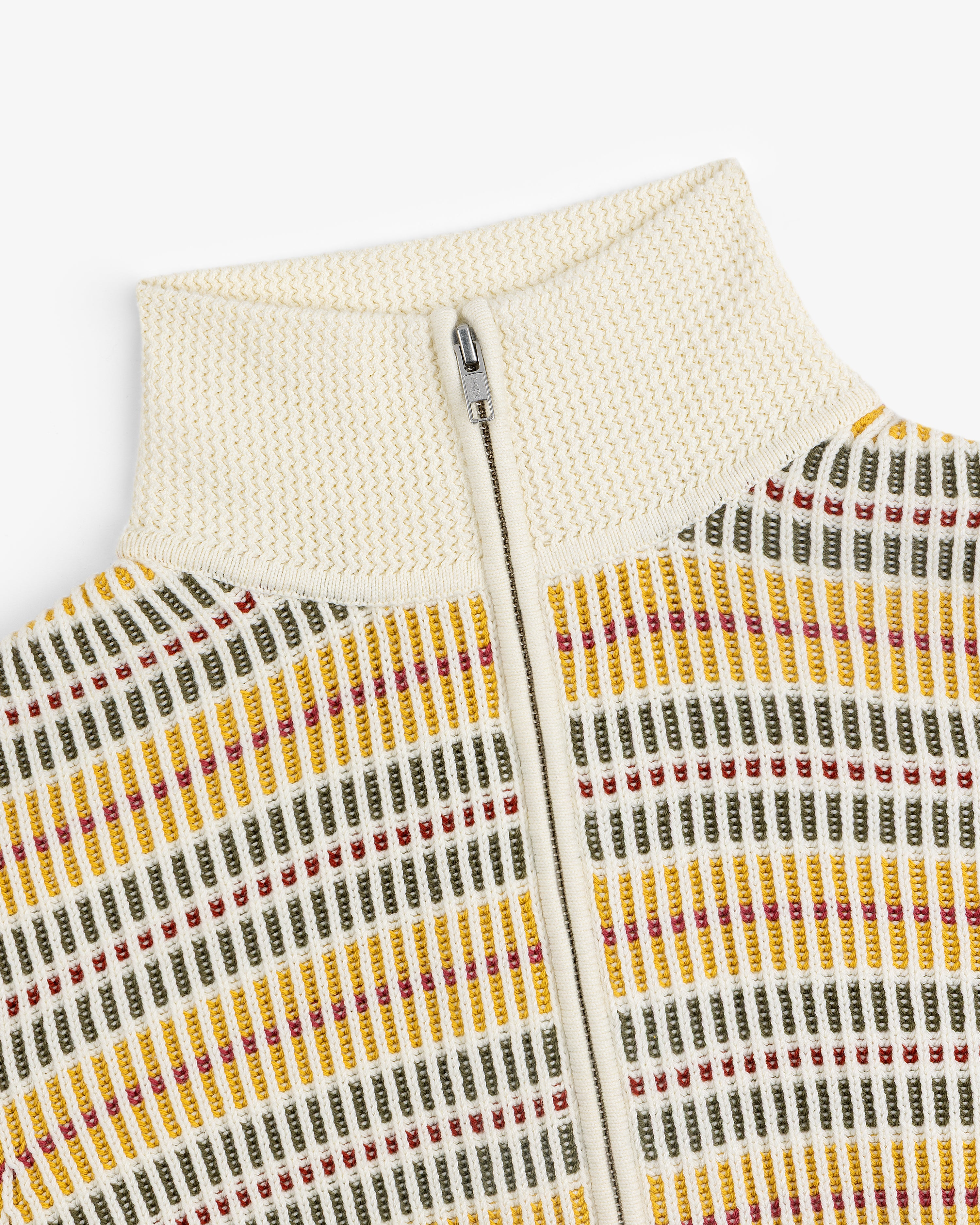 Multi Color Knit Track Sweater 4