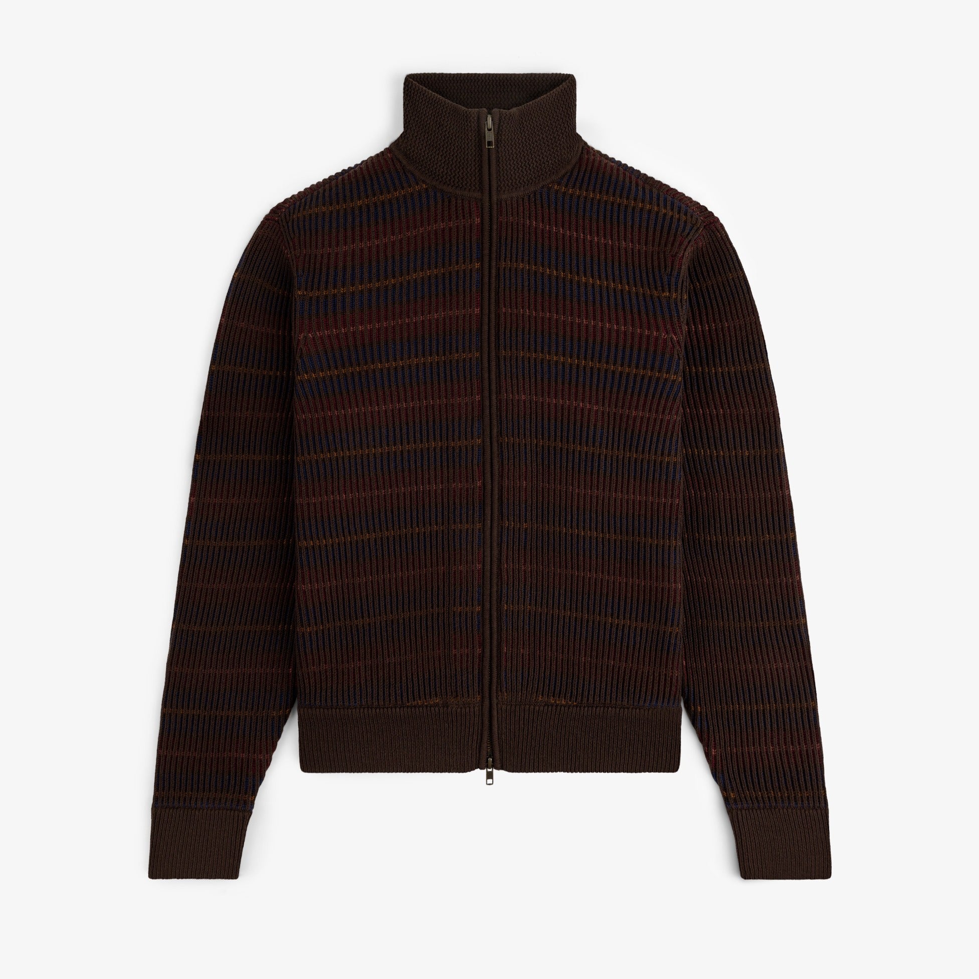 Multi Color Knit Track Sweater