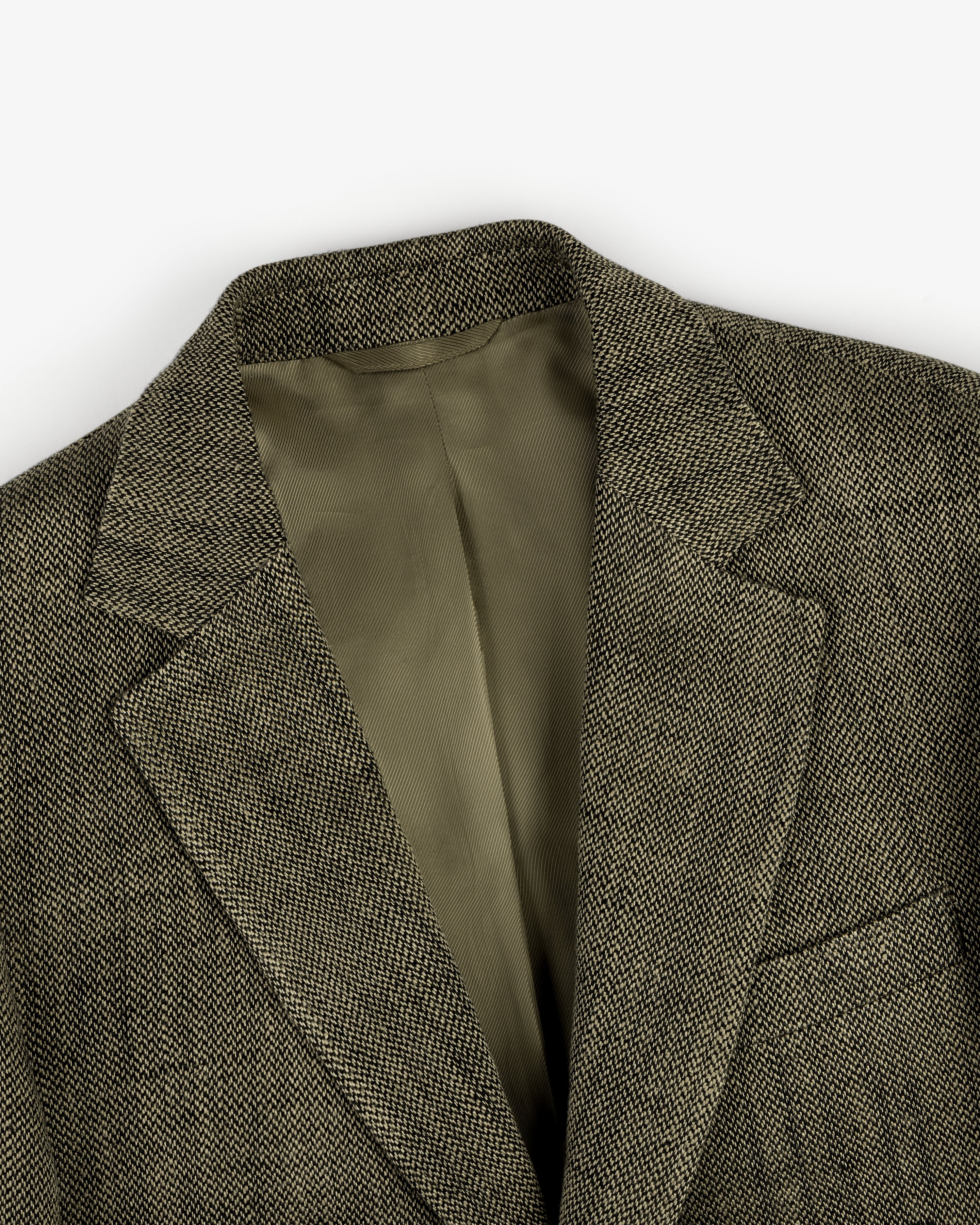 Single-Breasted Yarn Dyed Linen Suit Jacket 4