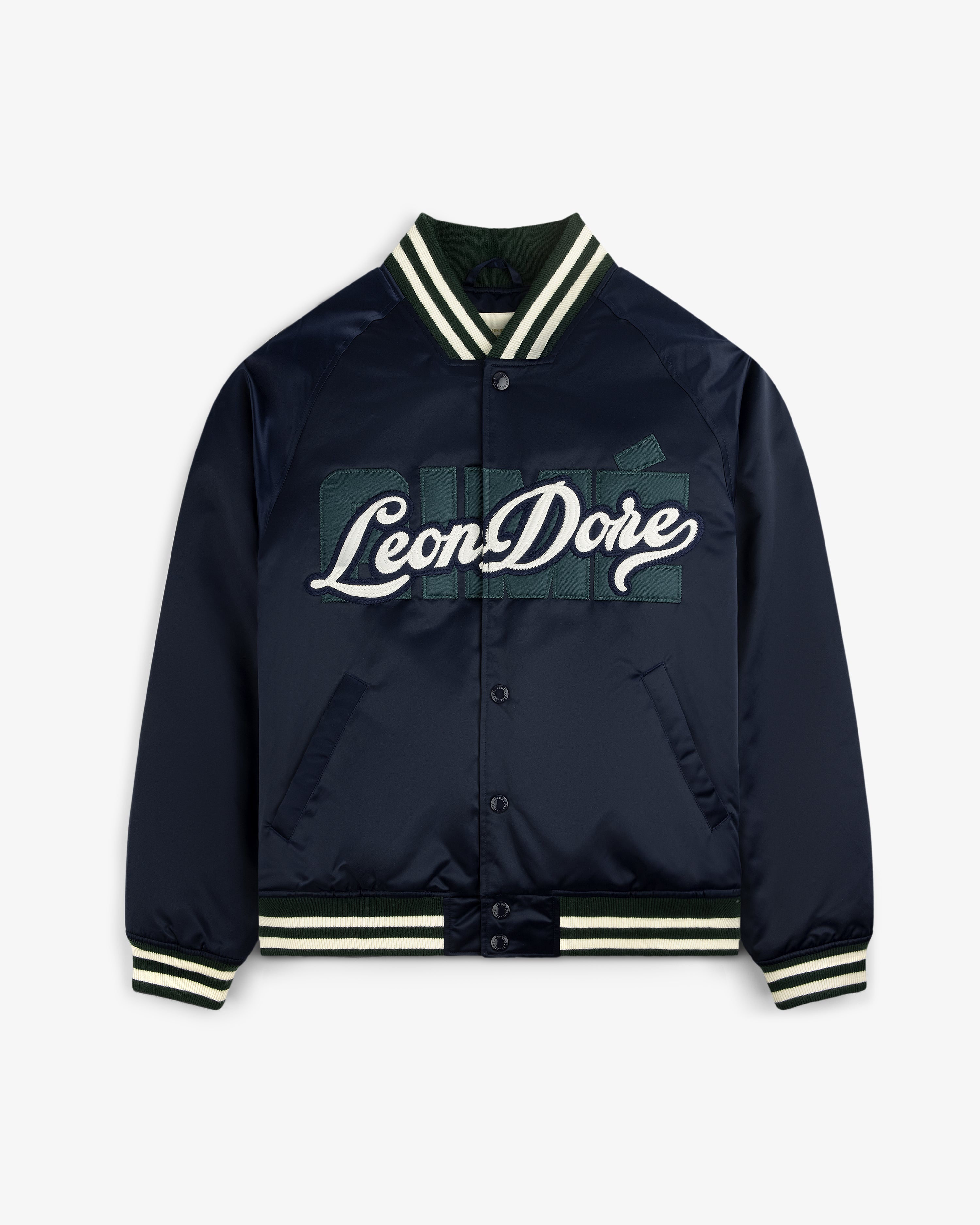 Overlay Logo Satin Varsity Jacket 2