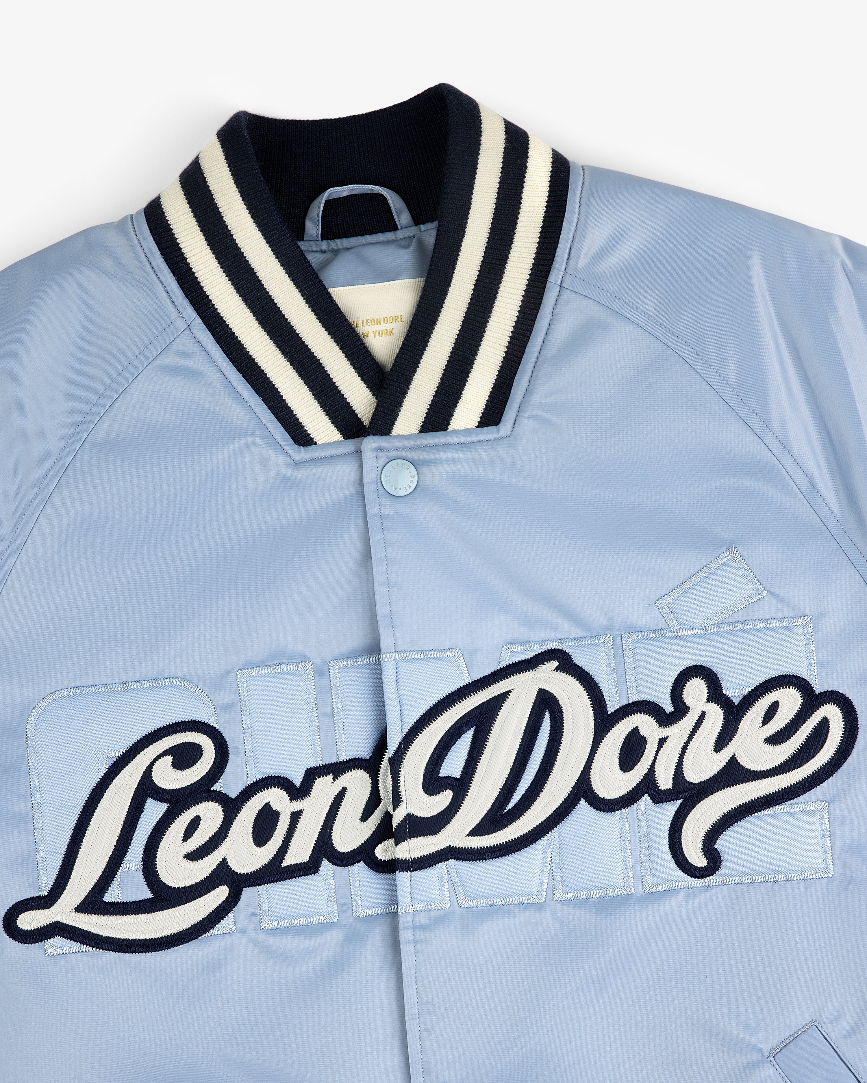 Overlay Logo Satin Varsity Jacket 4