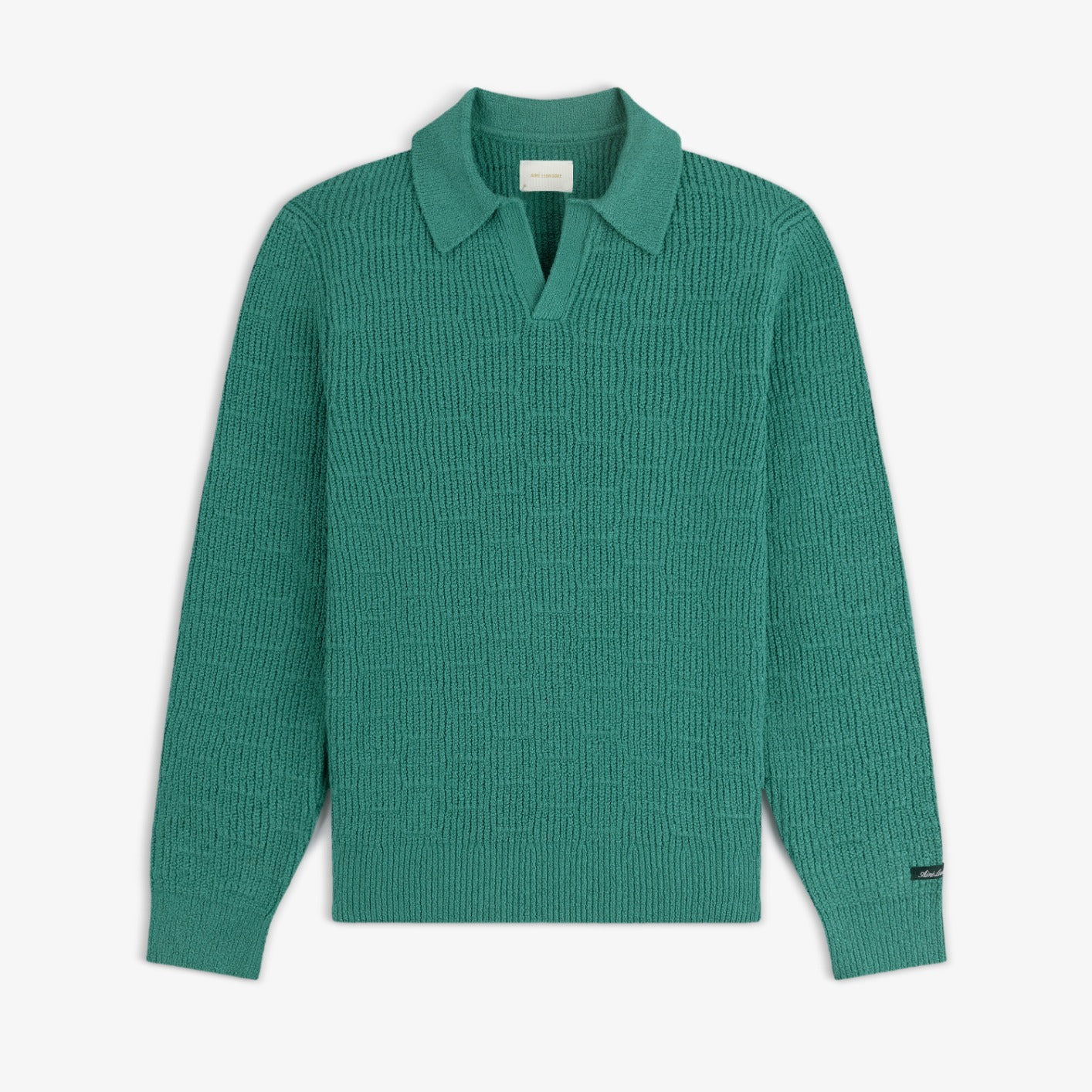 Long-Sleeve Boucle Polo