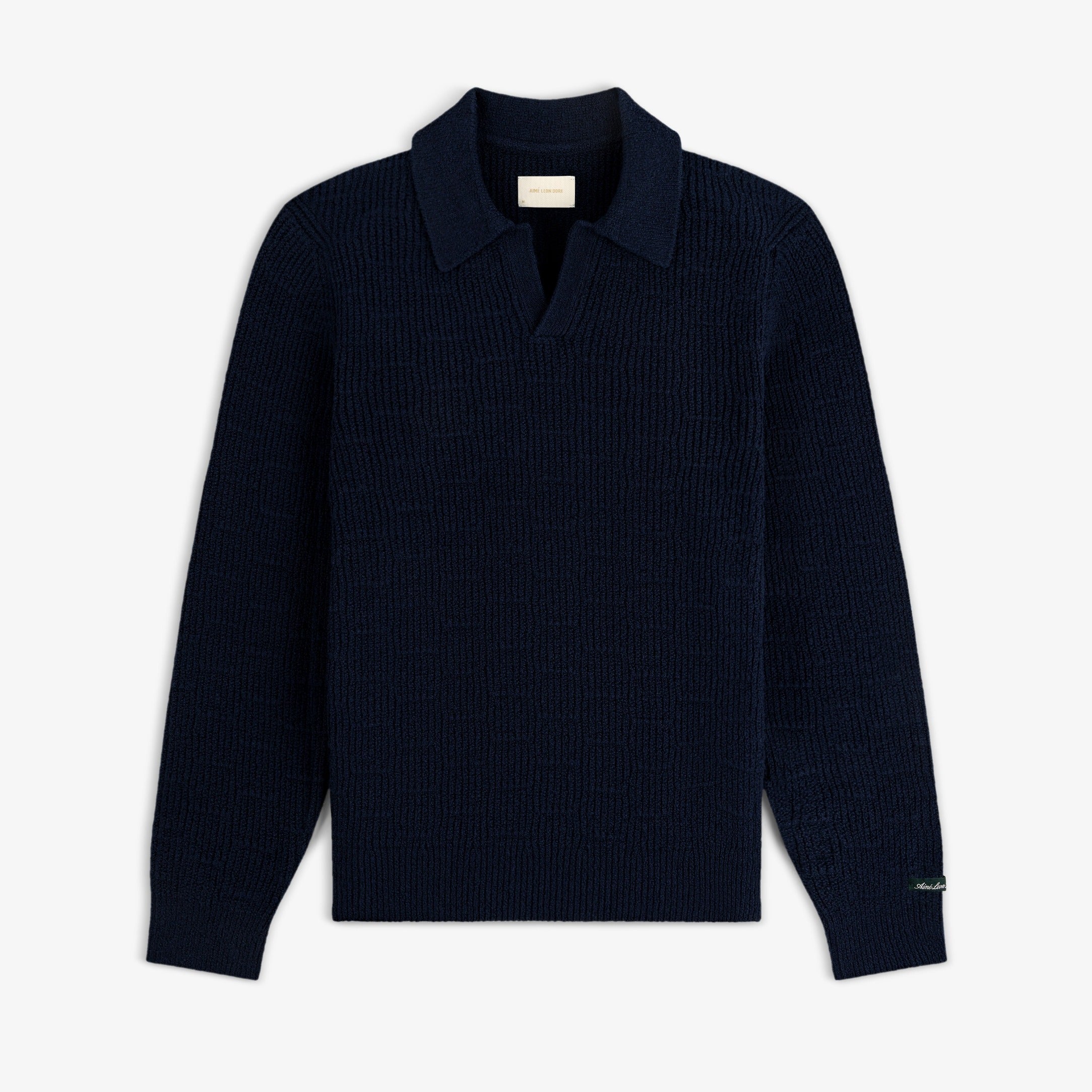 Long-Sleeve Boucle Polo