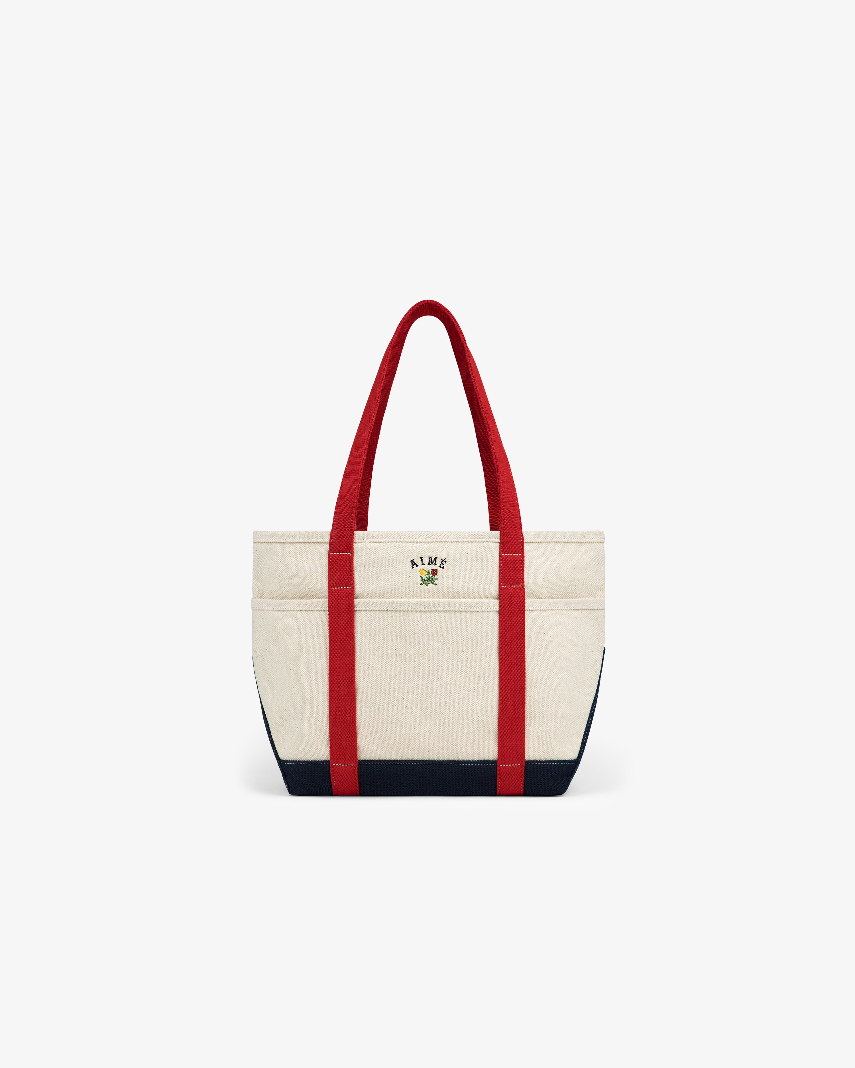Small Crest Contrast Tote Bag 2
