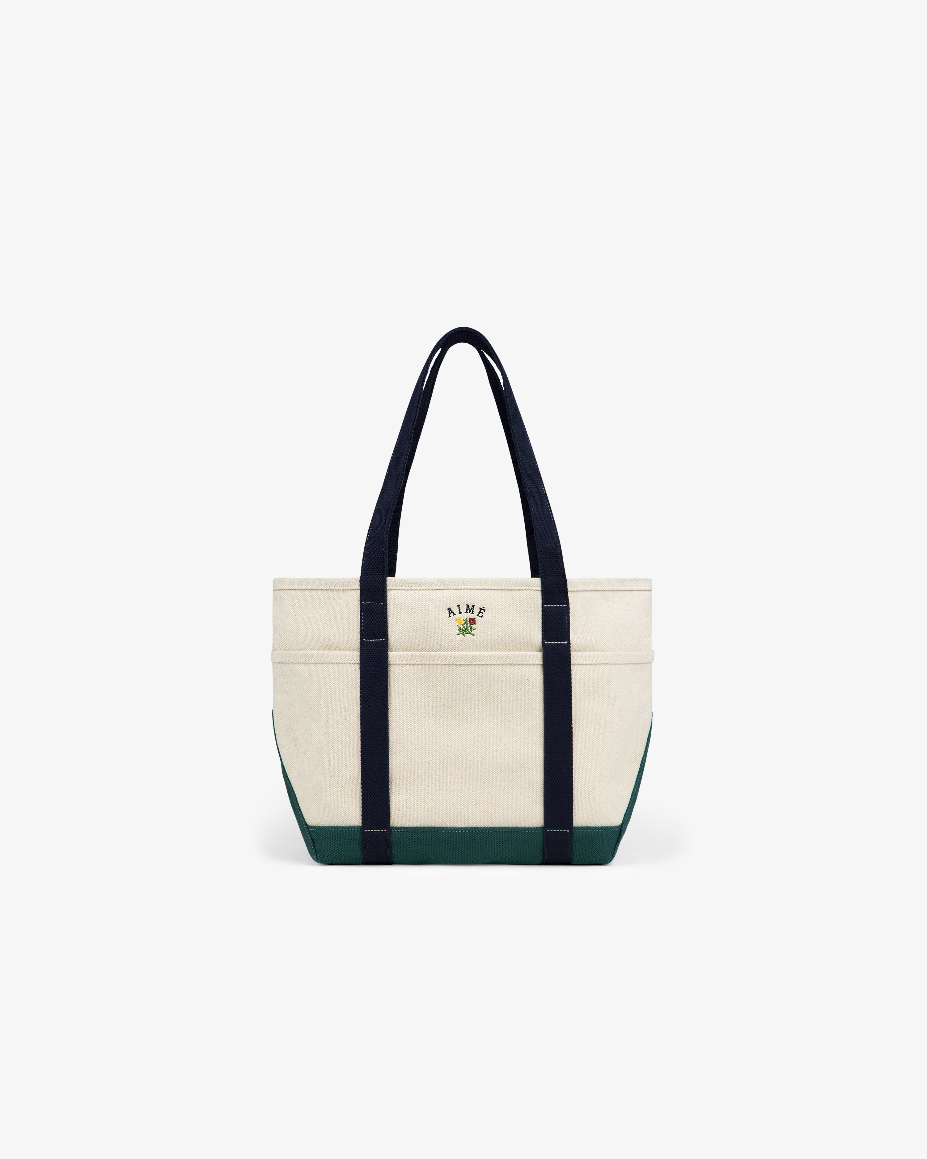 Small Crest Contrast Tote Bag 2