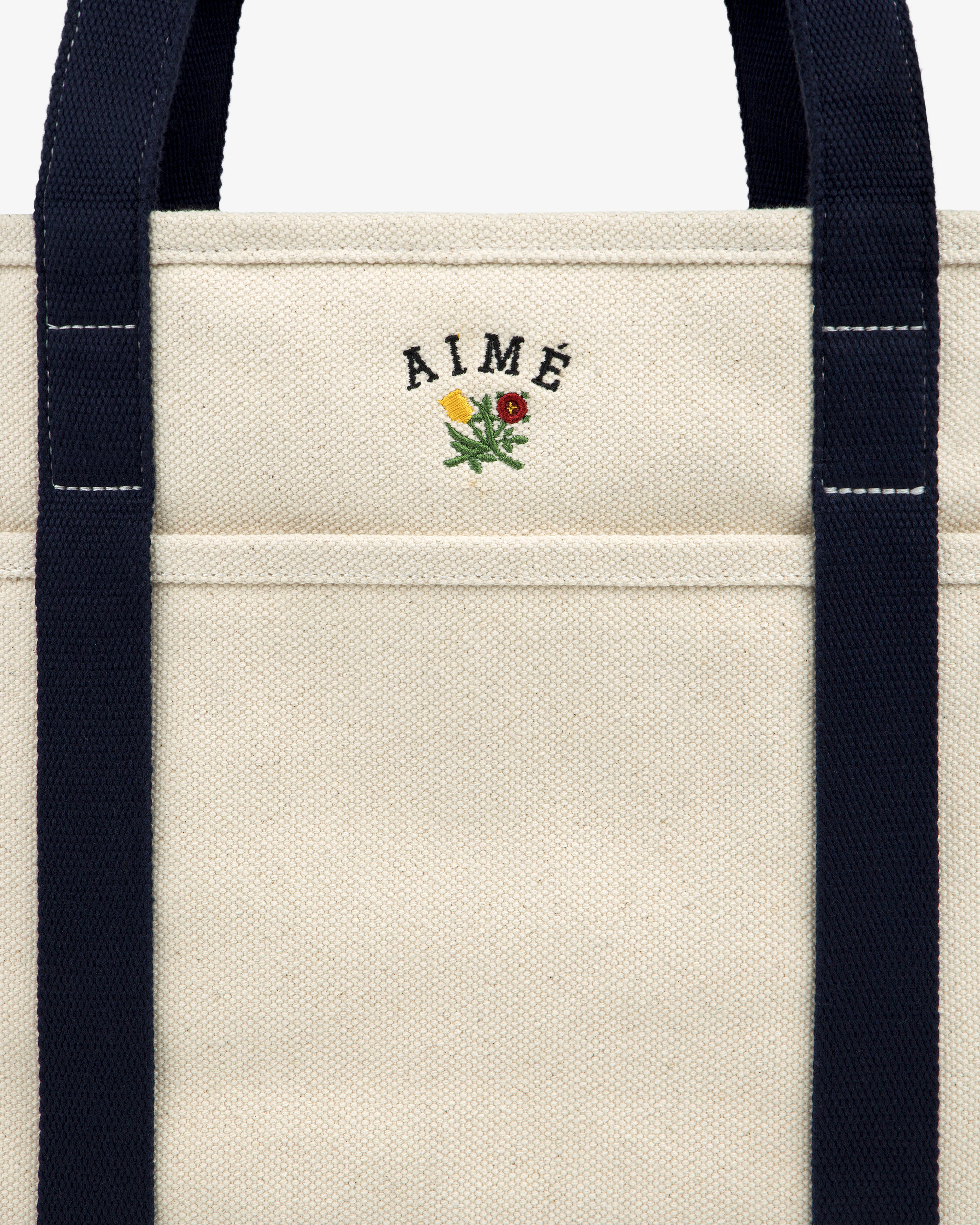 Small Crest Contrast Tote Bag 4