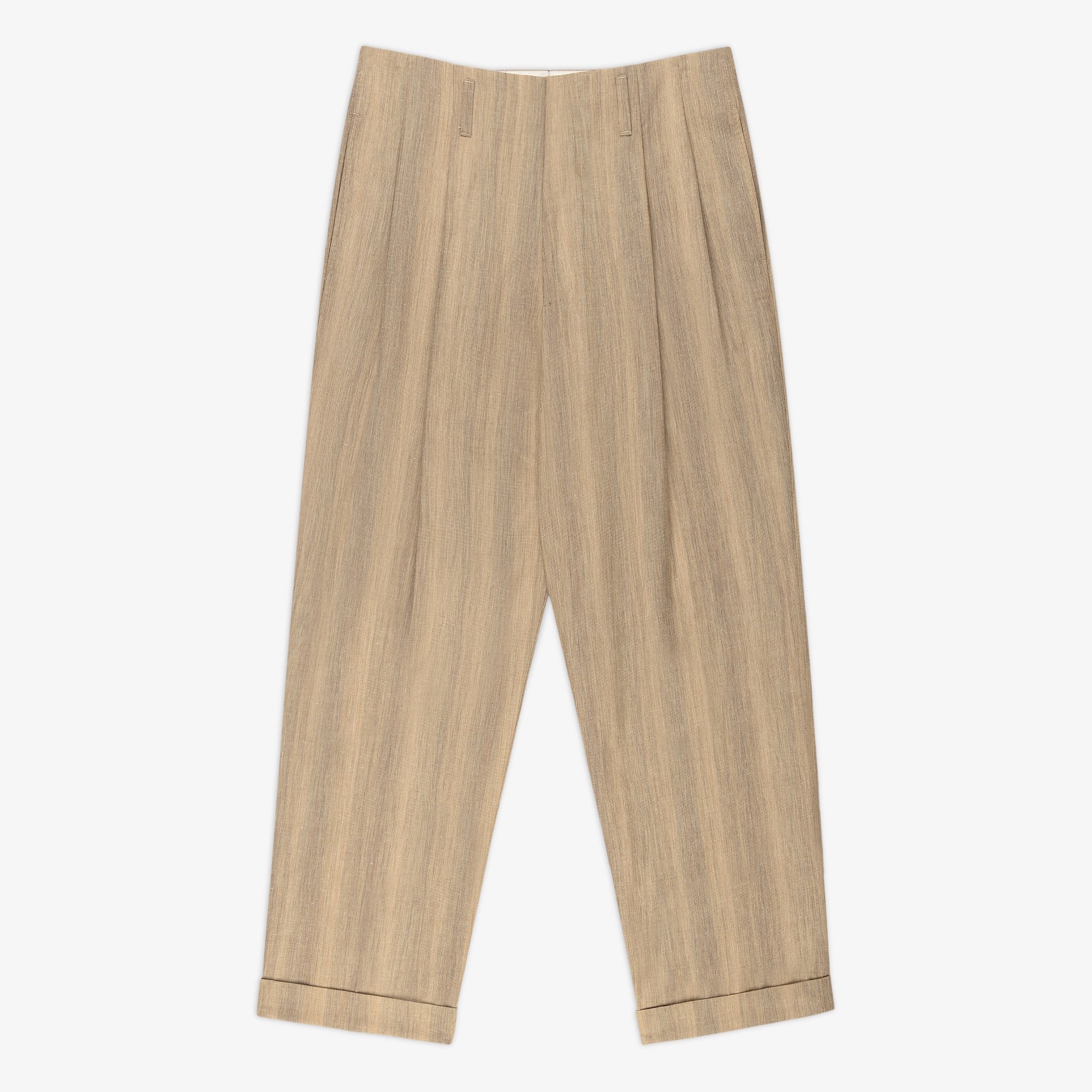 Double Pleated Safari Suit Trouser
