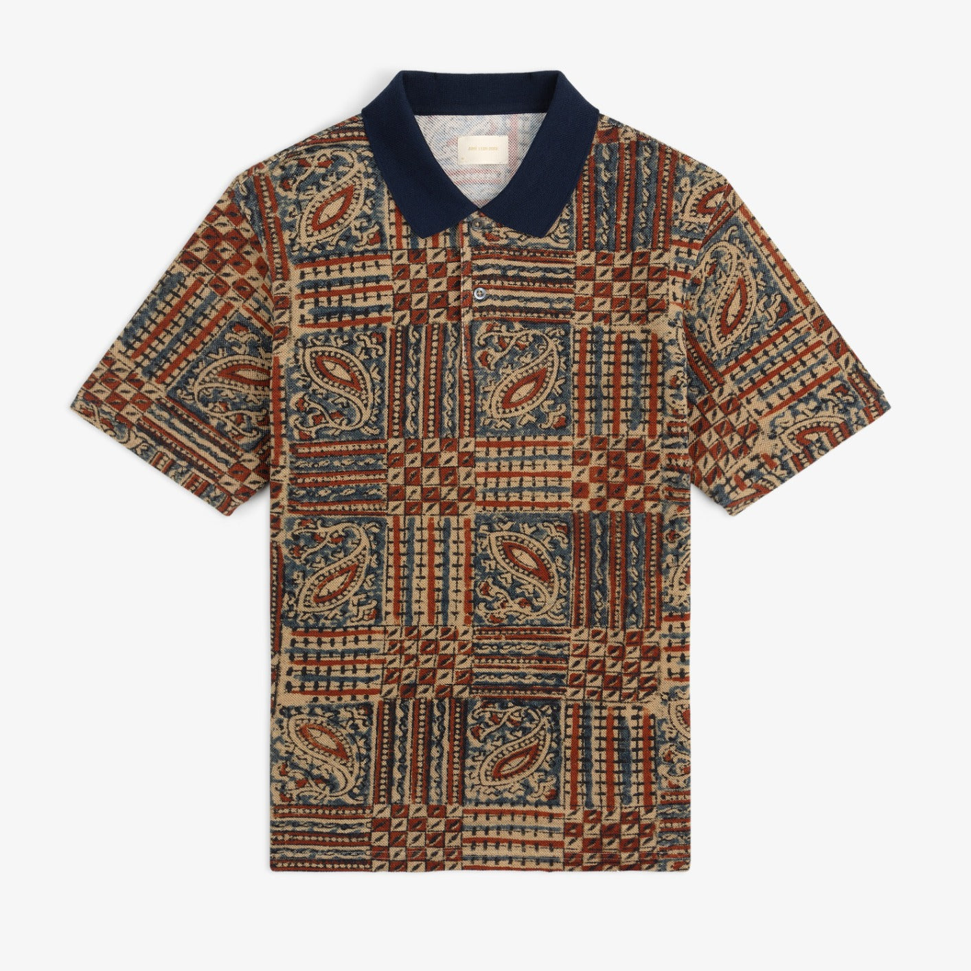 Paisley Printed Piqué Polo
