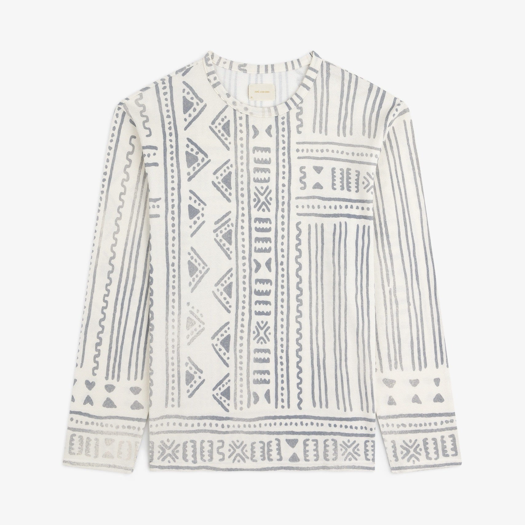 Long-Sleeve Mesh Tapestry Tee