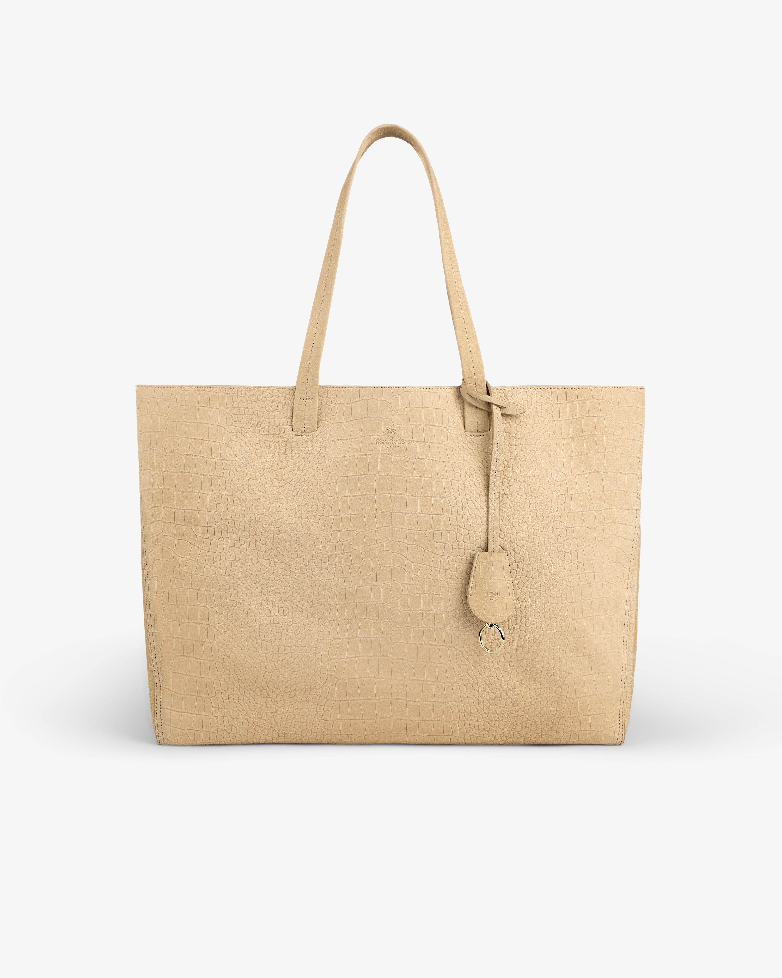 Croc-Embossed Nubuck Tote Bag 2