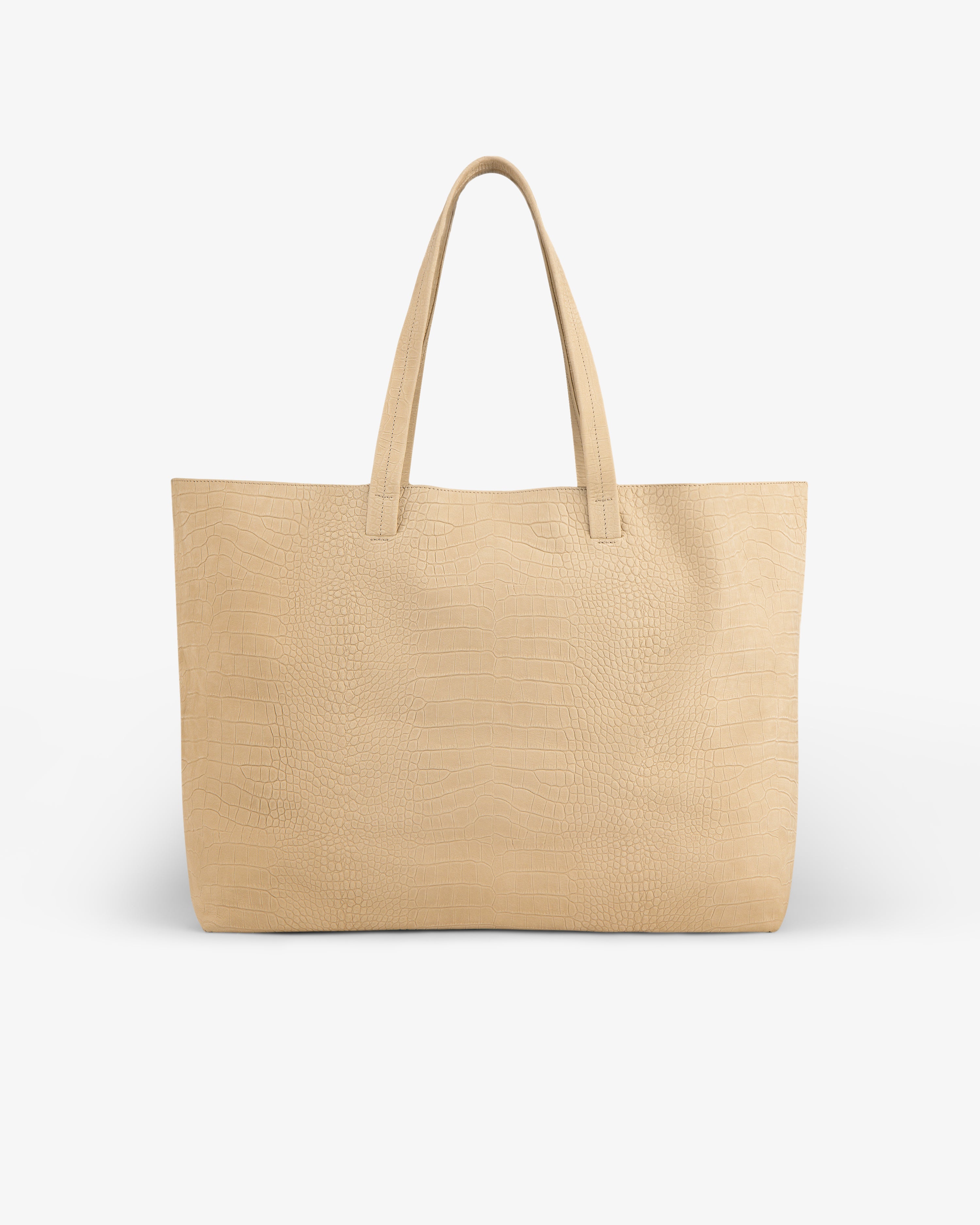Croc-Embossed Nubuck Tote Bag 3