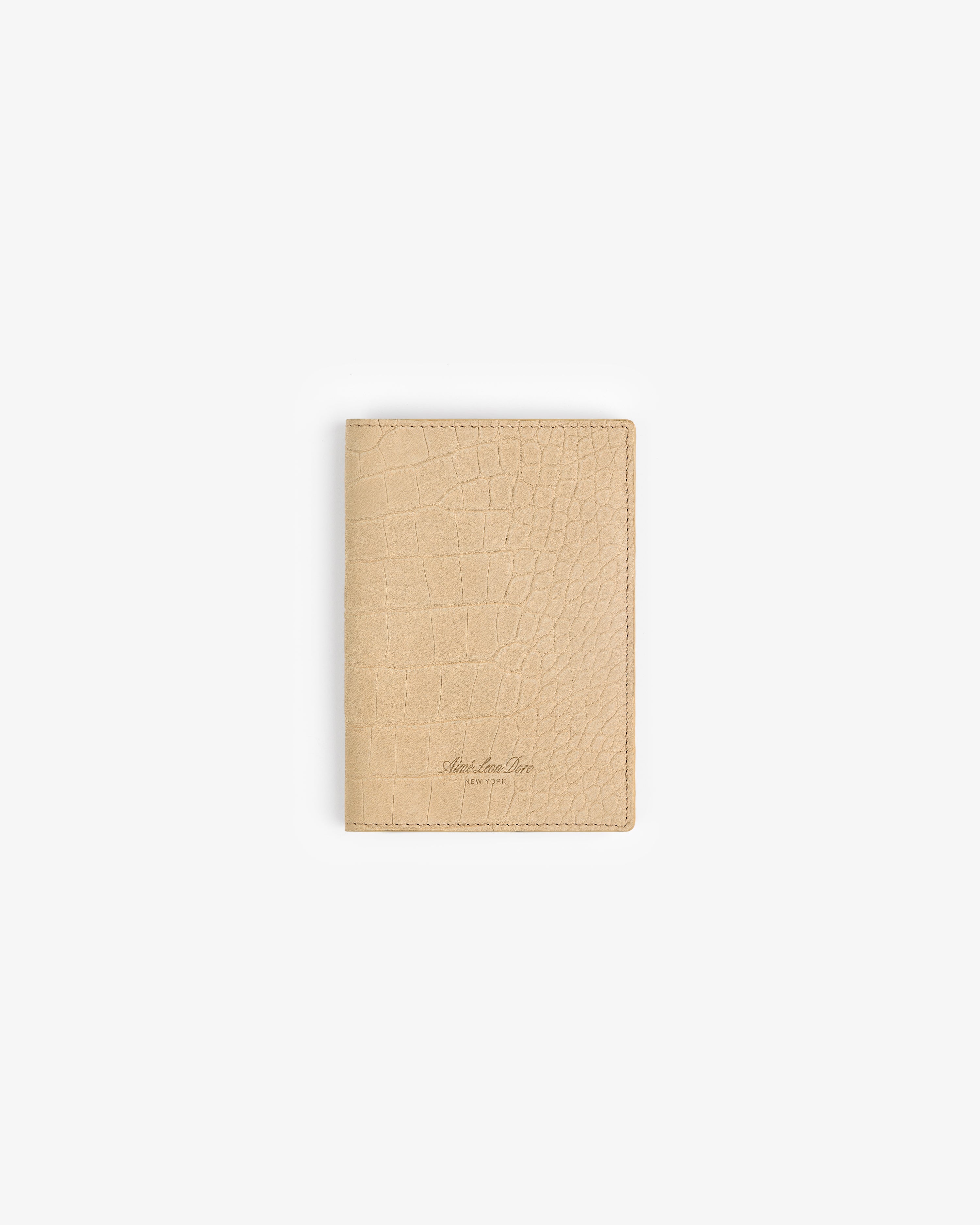 Croc-Embossed Nubuck Passport Holder 2