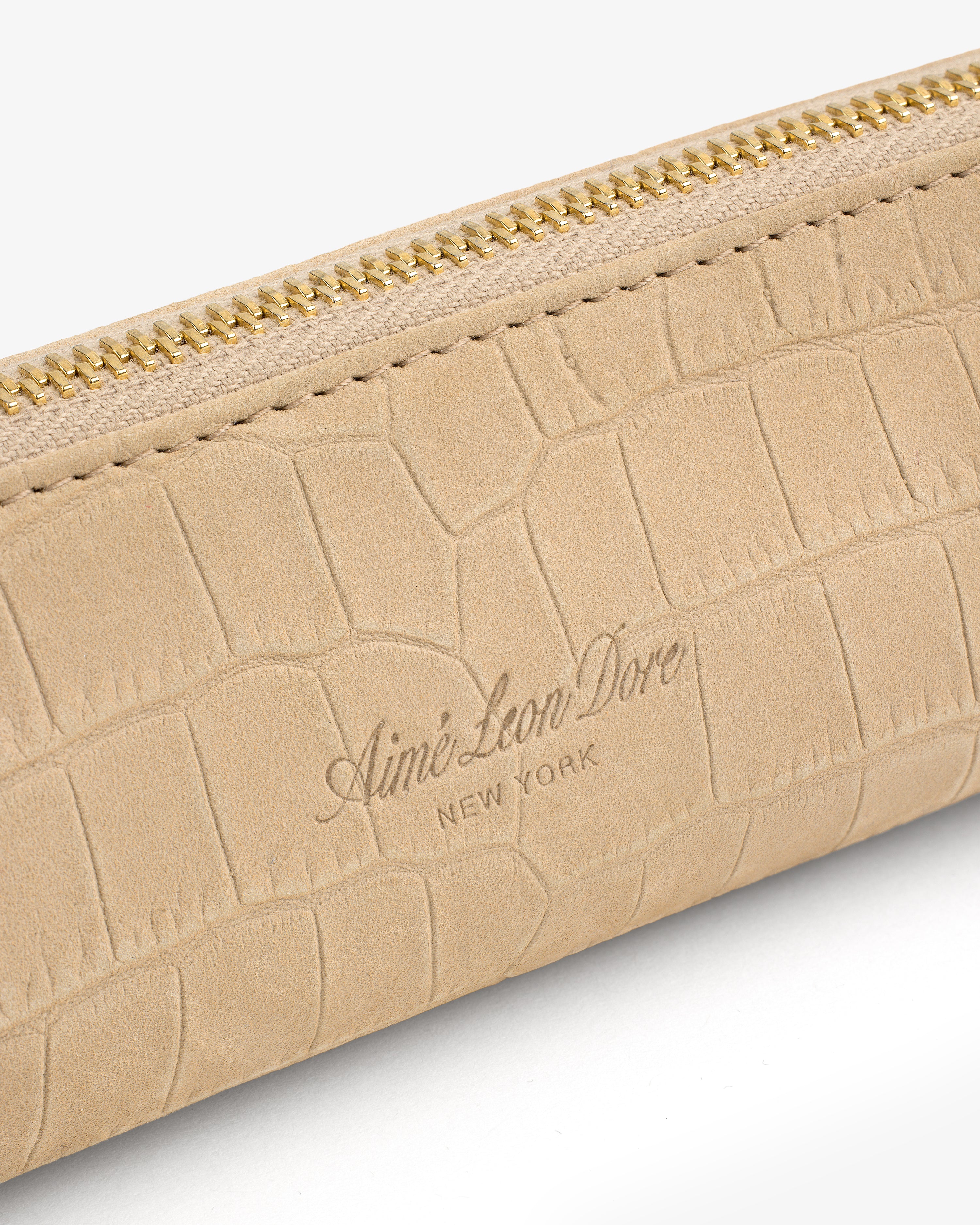 Croc-Embossed Nubuck Pencil Case 3