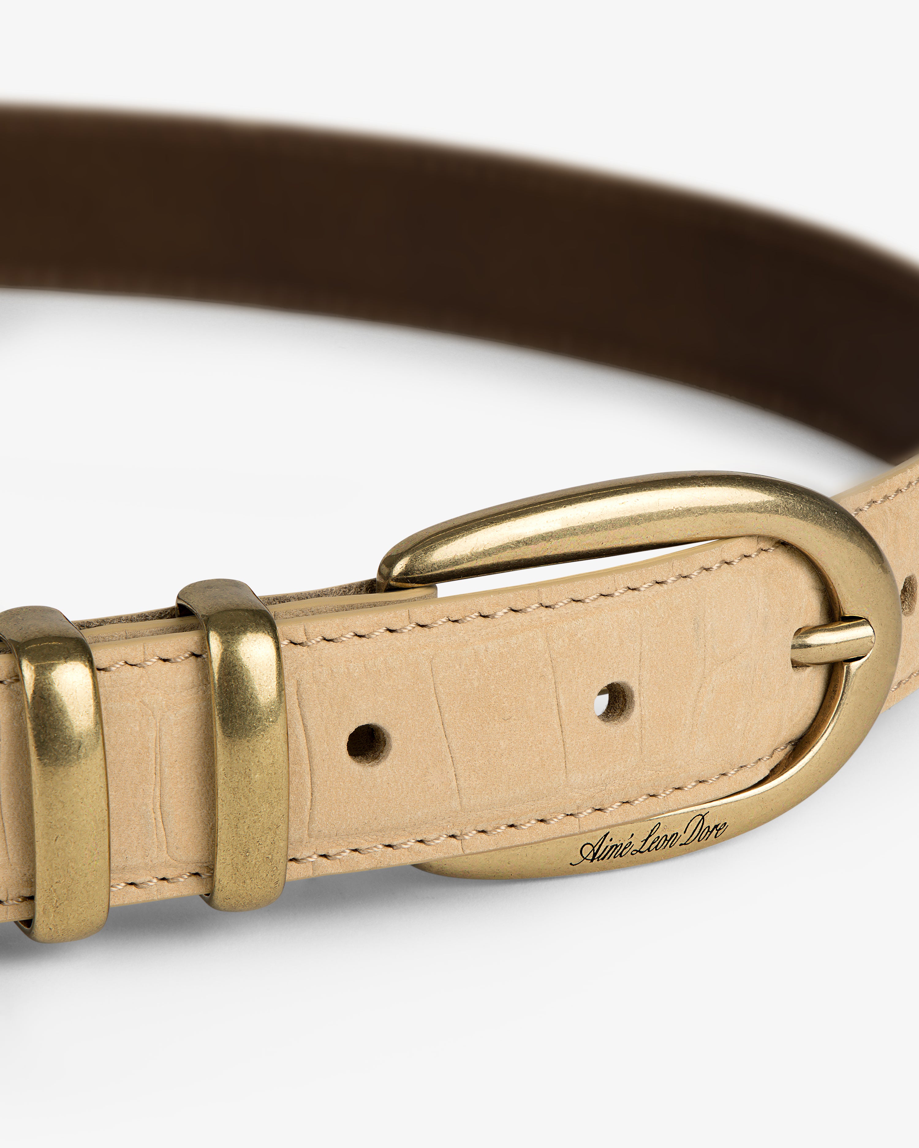 Croc-Embossed Nubuck Belt 3