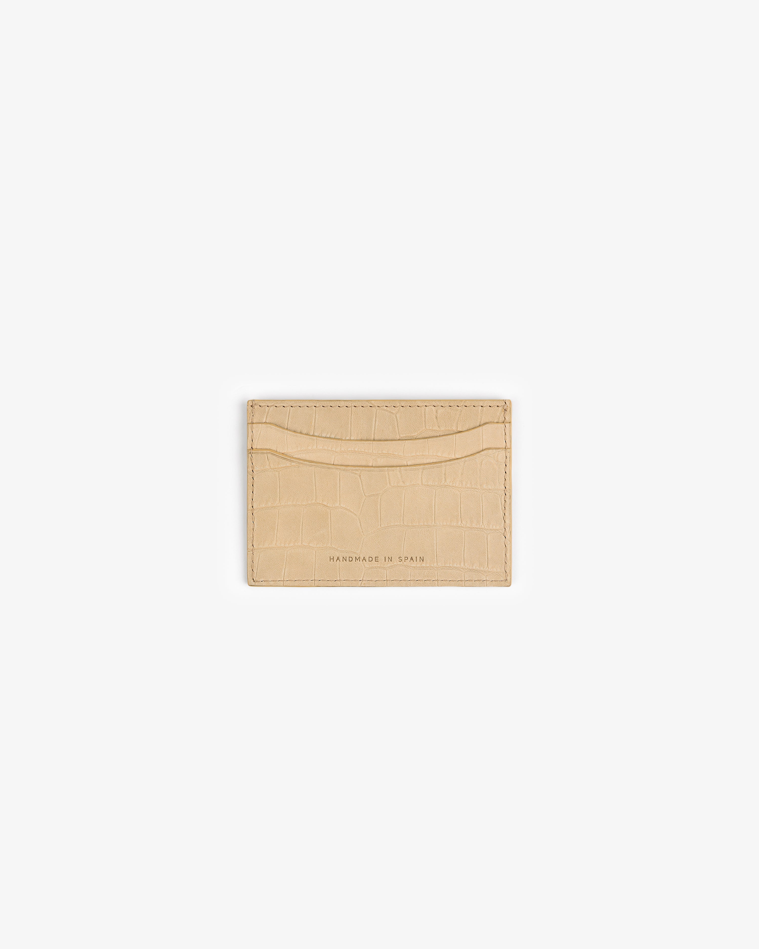 Croc-Embossed Nubuck Cardholder 3