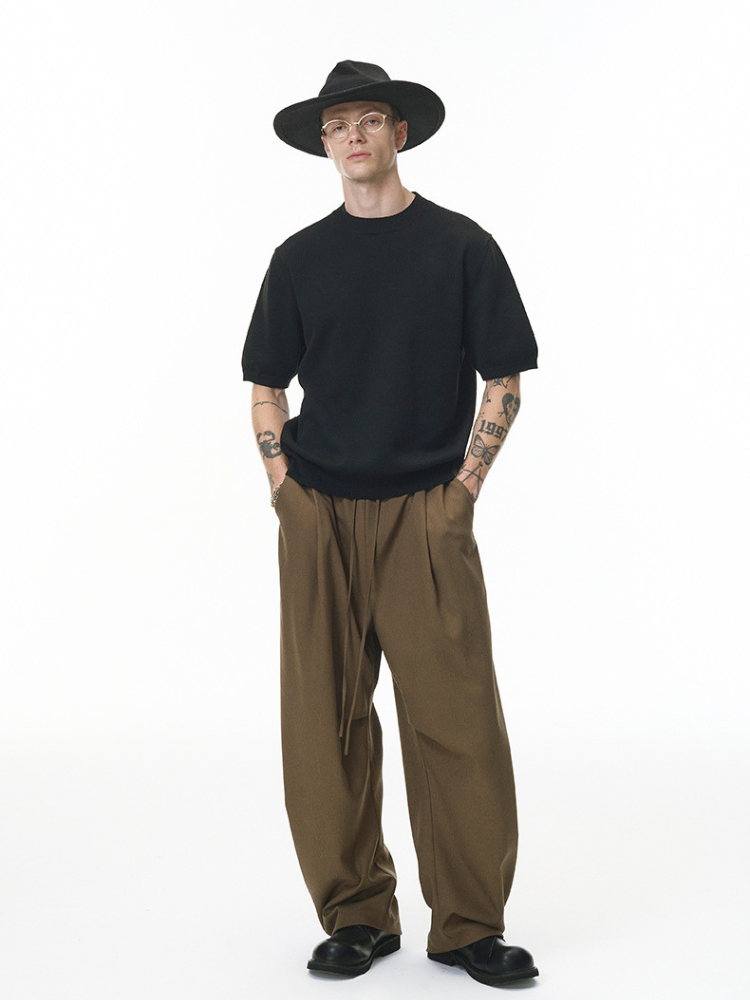 Loom Wide Trouser Brown 2