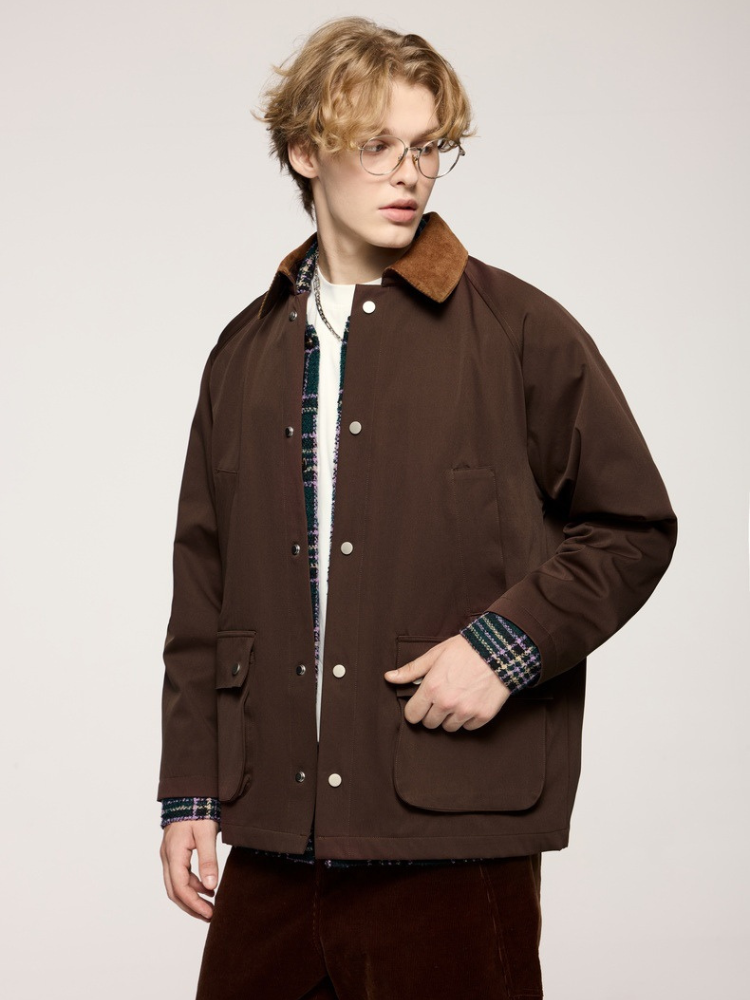 Cord Field Jacket Brown 2