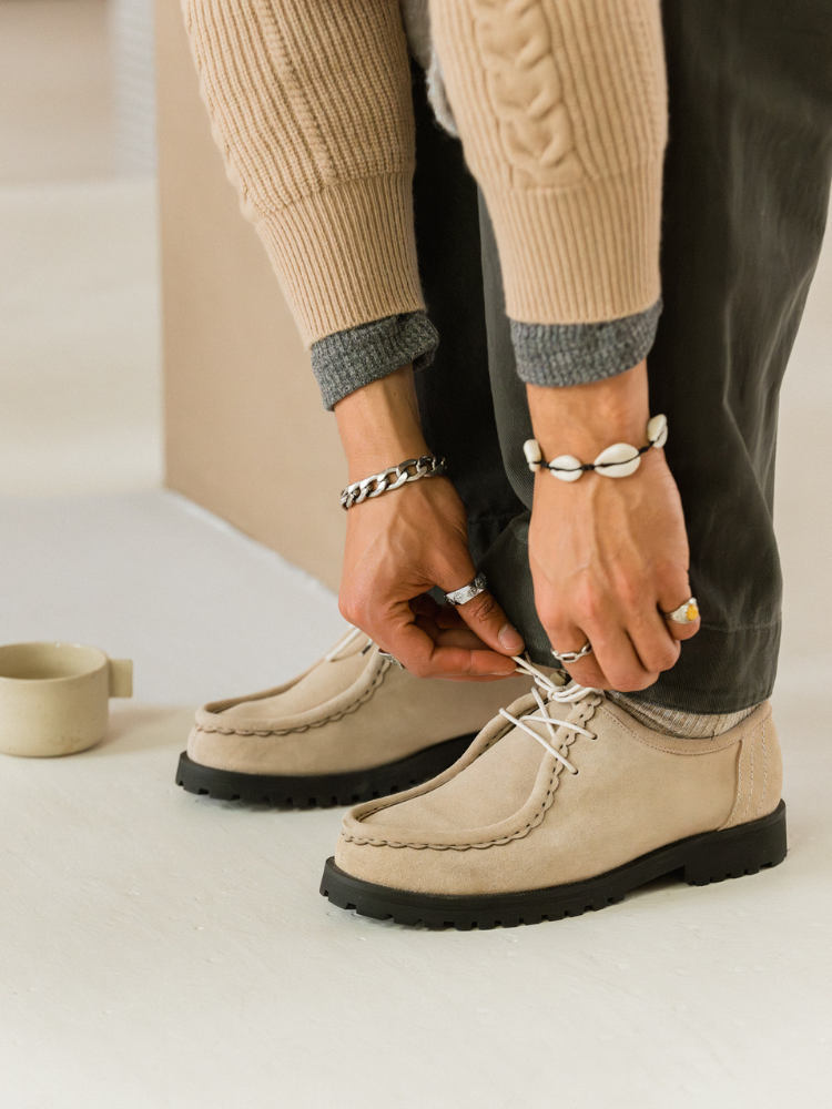 Lug Moc Derby Beige 2