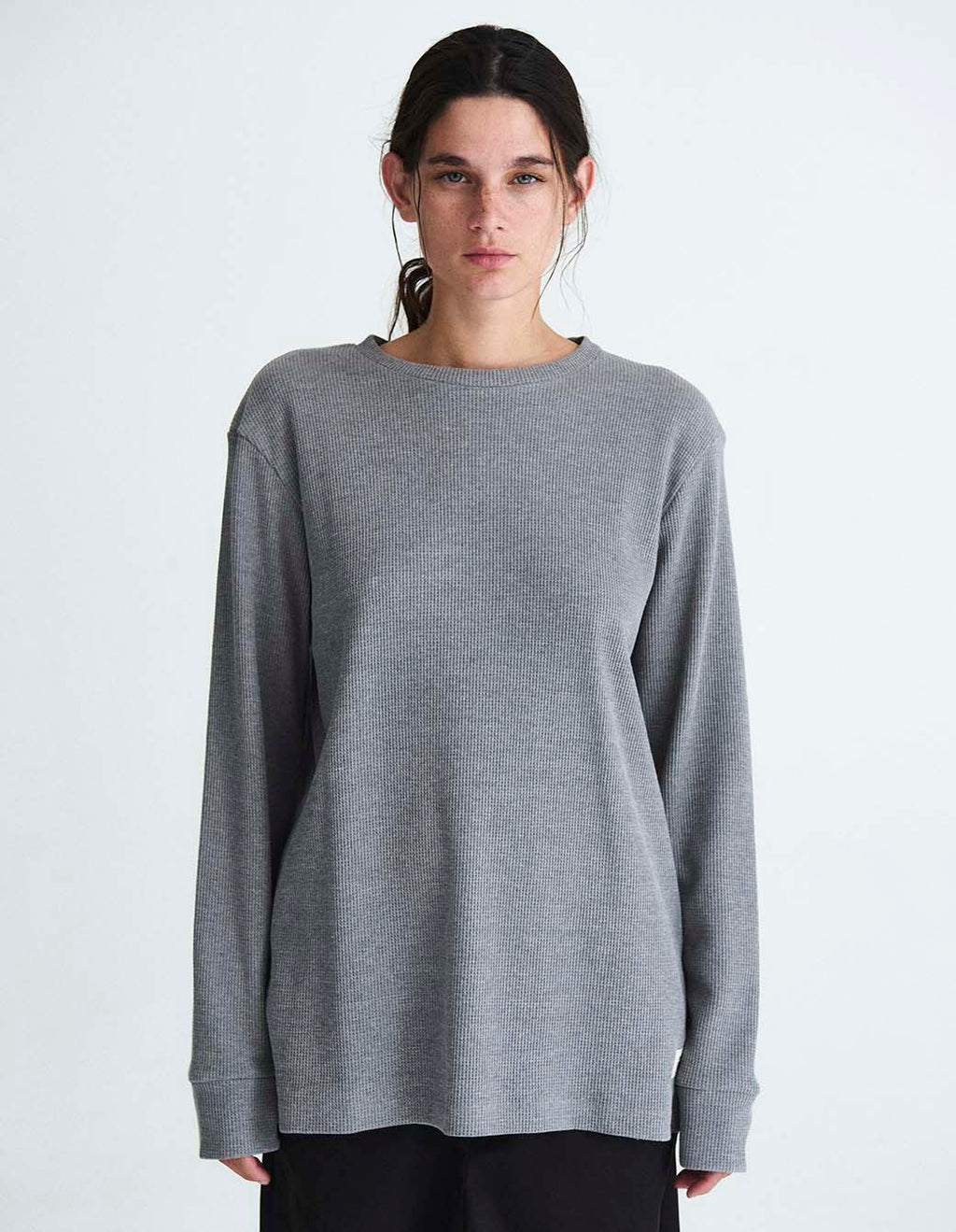 Pull Waffle Gris Melange