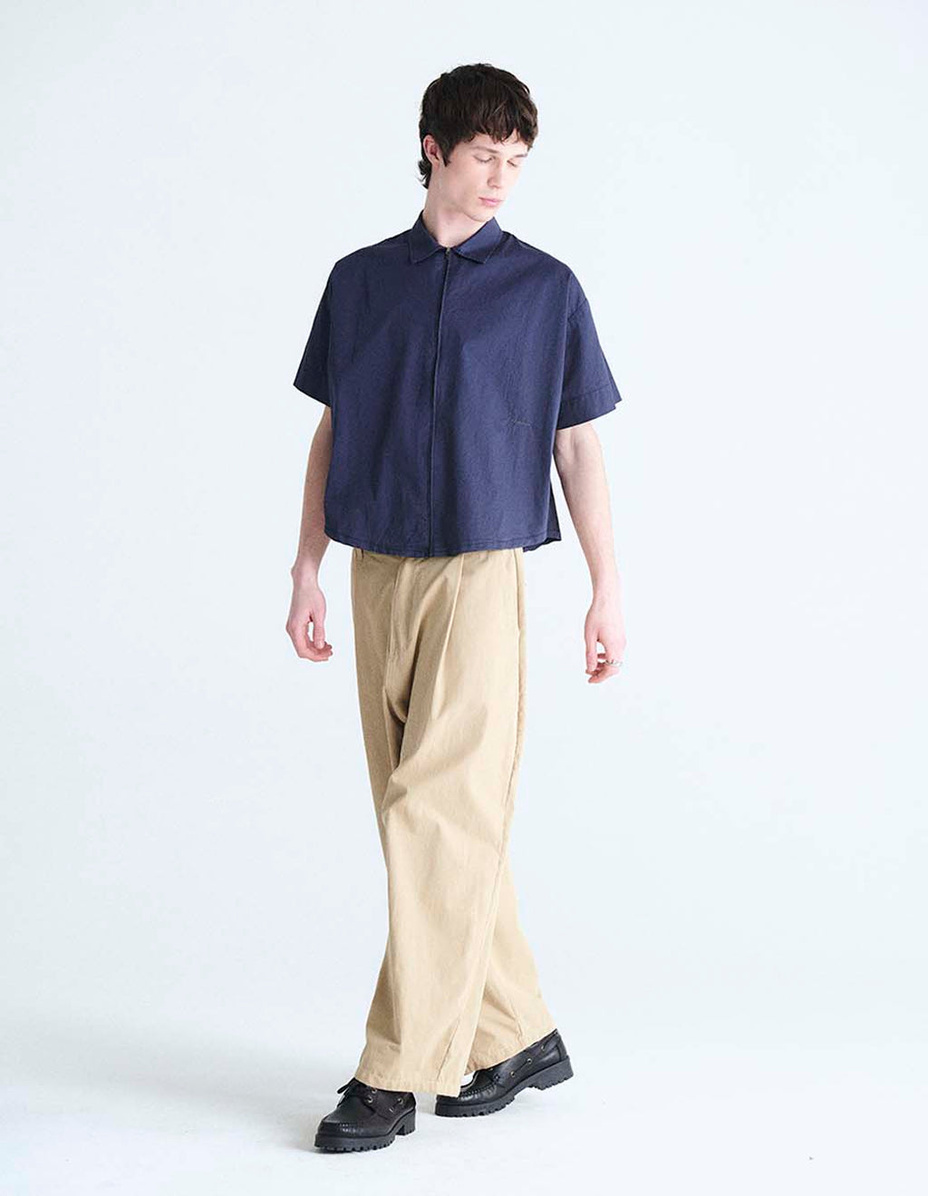 Camisa Nilan Zip Azul