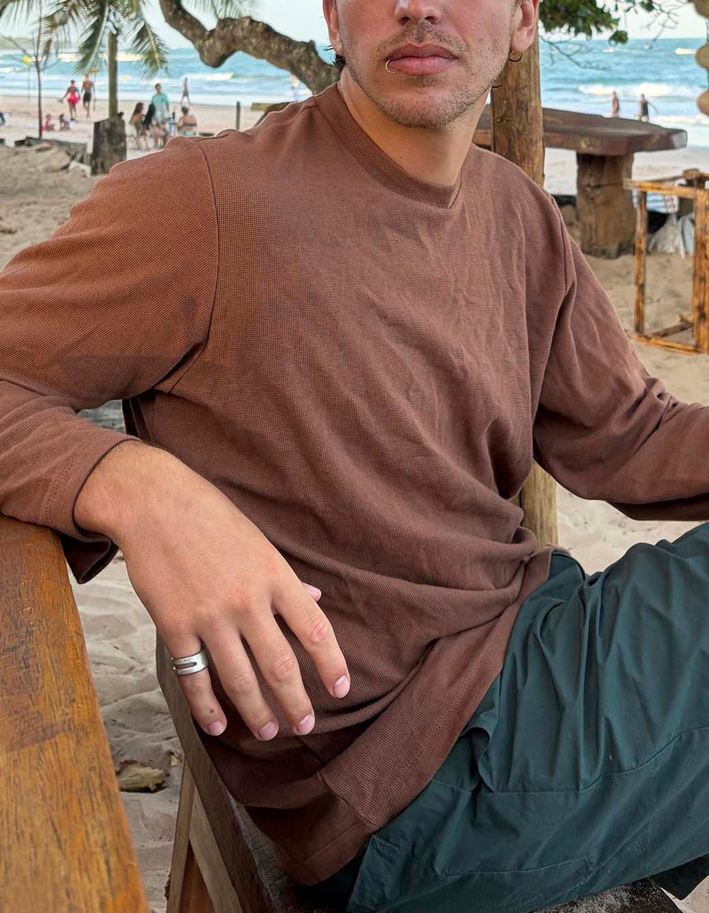 Mini Pull Waffle Marrón