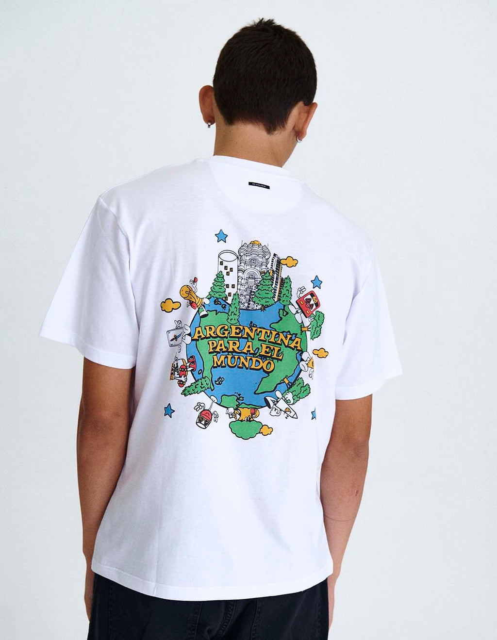 Remera Vuelta Al Mundo Blanco